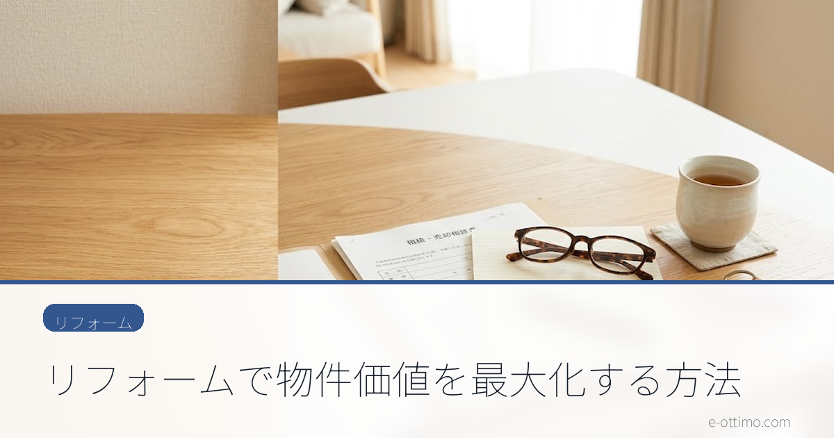 リフォームで物件価値を最大化する方法