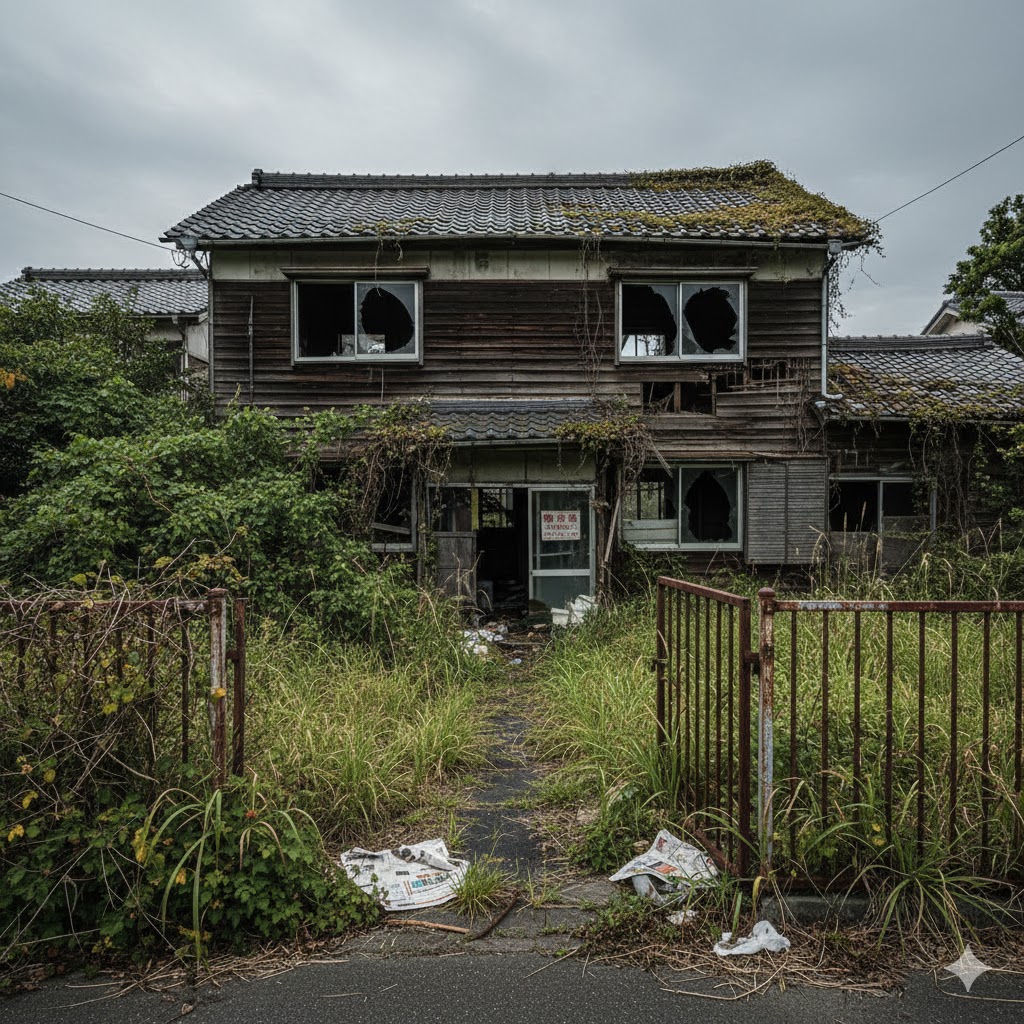 老朽化した空き家の例